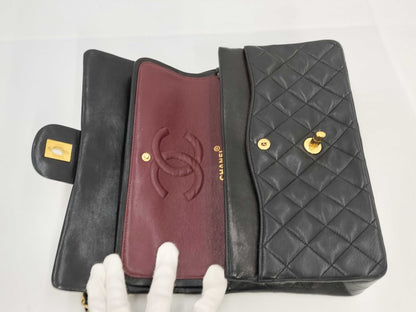 CHANEL Matelasse 25 Coco Mark Double Flap Chain Shoulder Bag with Sticker and Card
