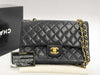 CHANEL Matelasse 25 Coco Mark Double Flap Chain Shoulder Bag with Sticker and Card