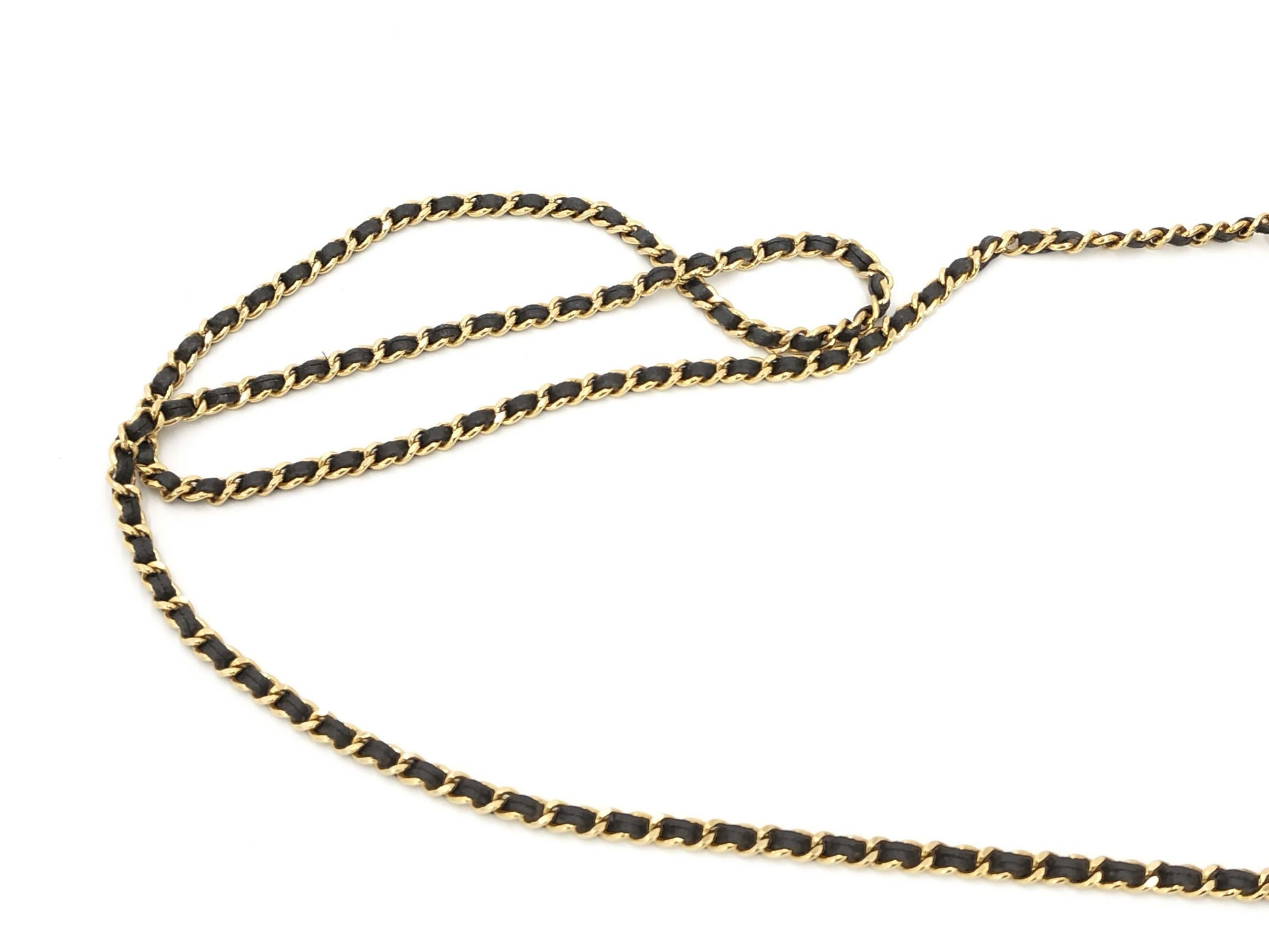 CHANEL Caviar Skin Chain Wallet Shoulder Bag Wallet Black Seal Included Shoulder Bag