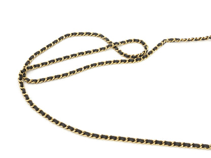 CHANEL Caviar Skin Chain Wallet Shoulder Bag Wallet Black Seal Included Shoulder Bag