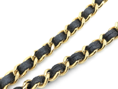 CHANEL Caviar Skin Chain Wallet Shoulder Bag Wallet Black Seal Included Shoulder Bag