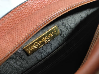 Yves Saint Laurent Studded Vintage Brown Shoulder Bag