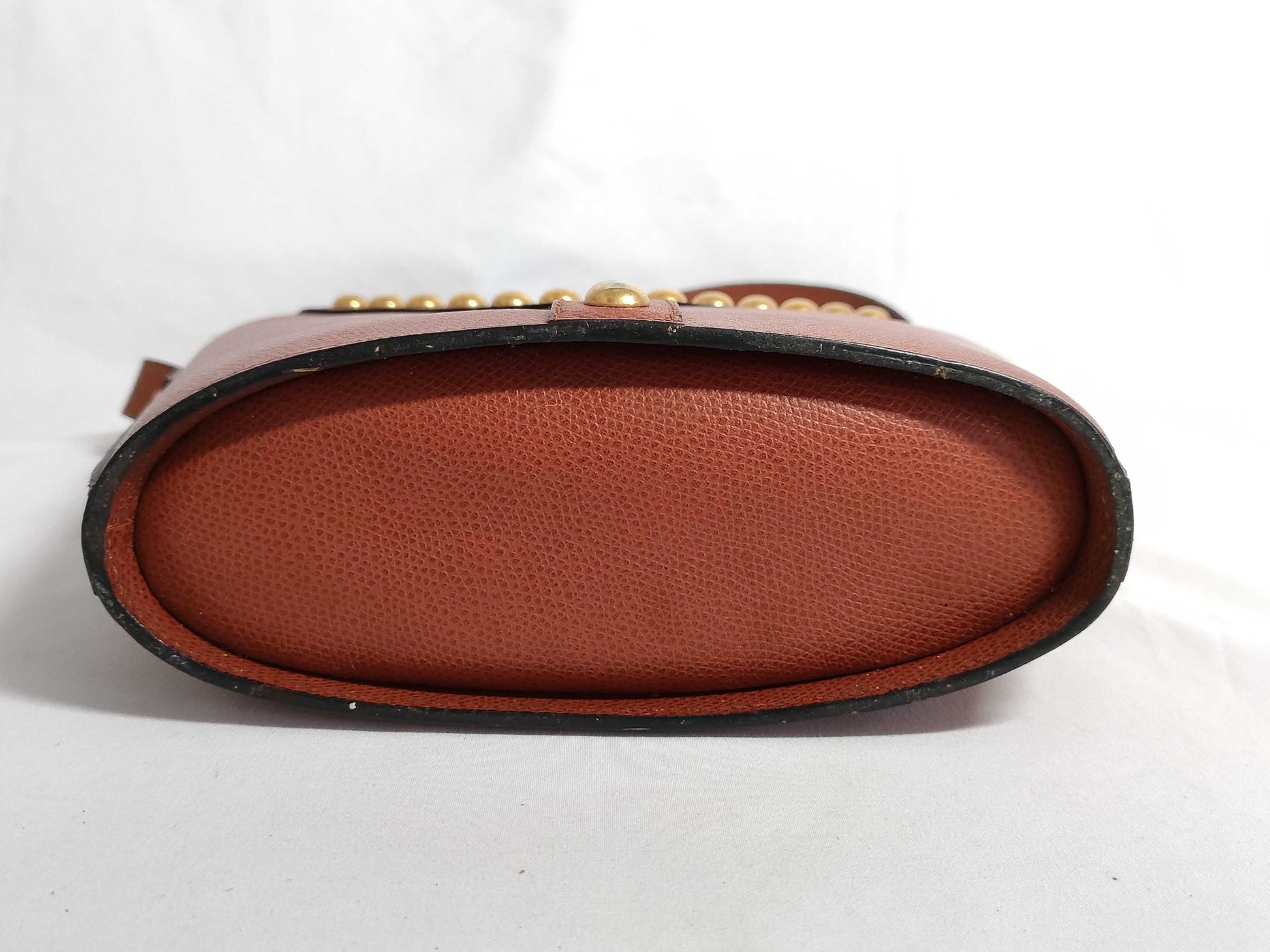 Yves Saint Laurent Studded Vintage Brown Shoulder Bag