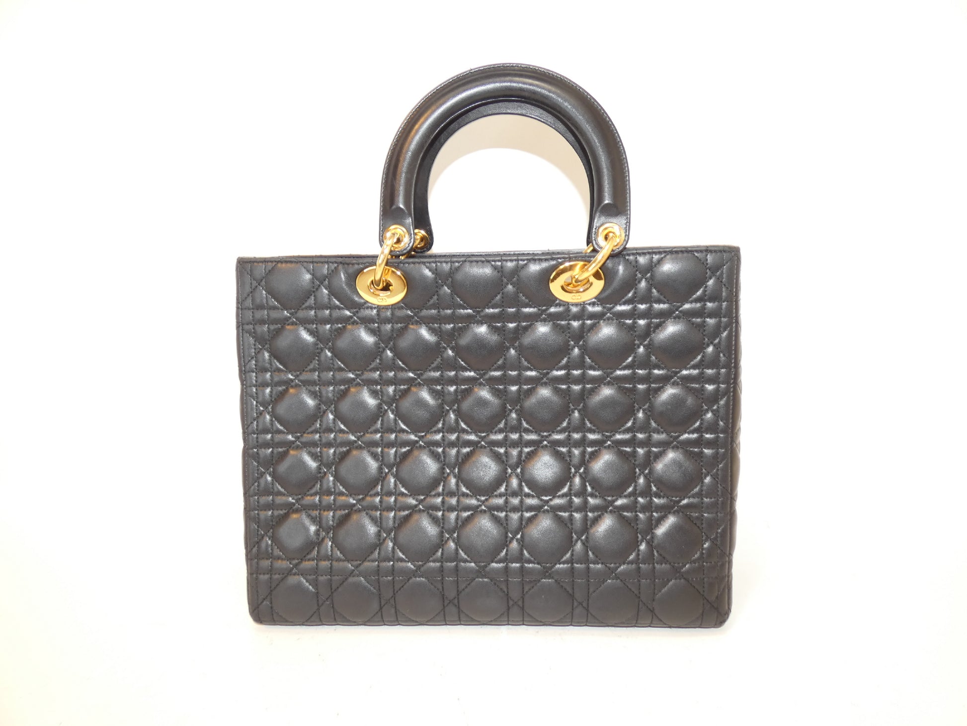 Dior Lady Dior Leather Black Handbag