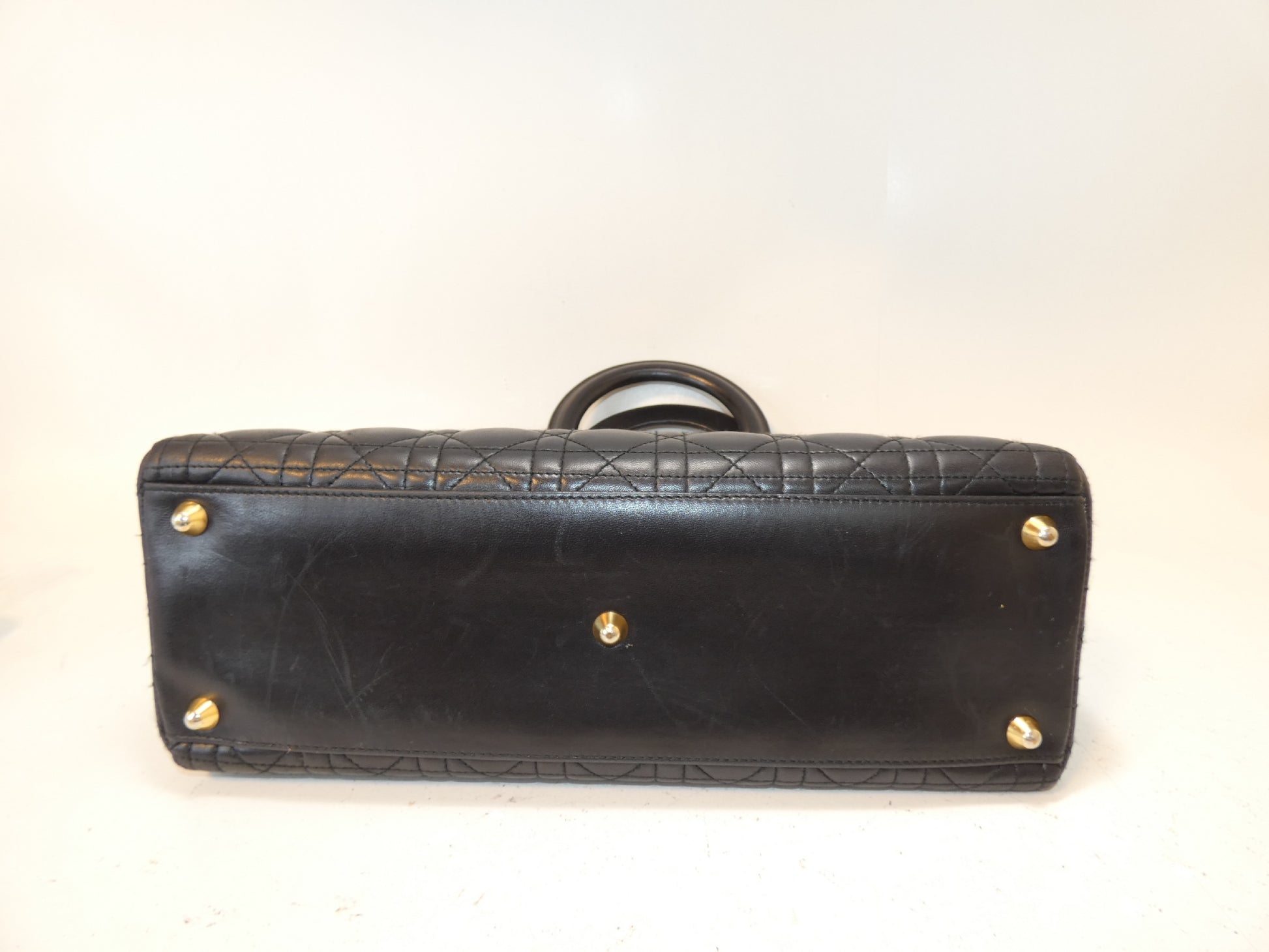 Dior Lady Dior Leather Black Handbag