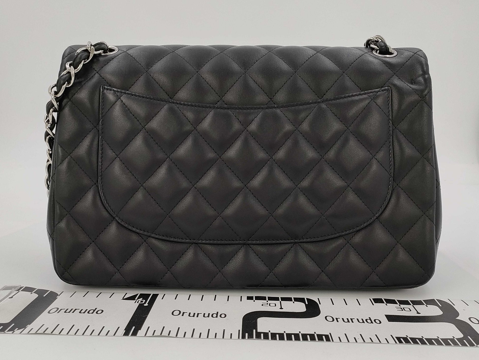 CHANEL CHANEL Matelasse Classic Large Lambskin Shoulder Bag with Silver Hardware A58600