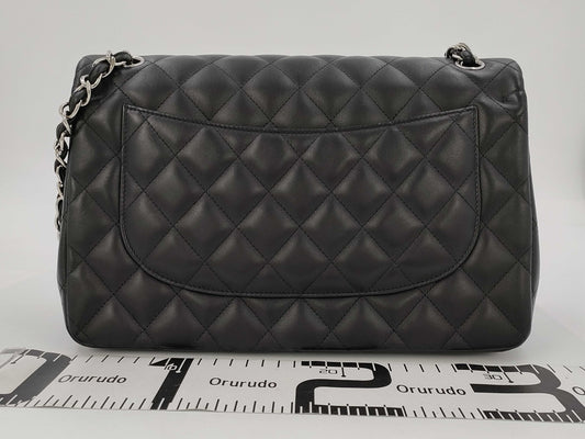 CHANEL CHANEL Matelasse Classic Large Lambskin Shoulder Bag with Silver Hardware A58600