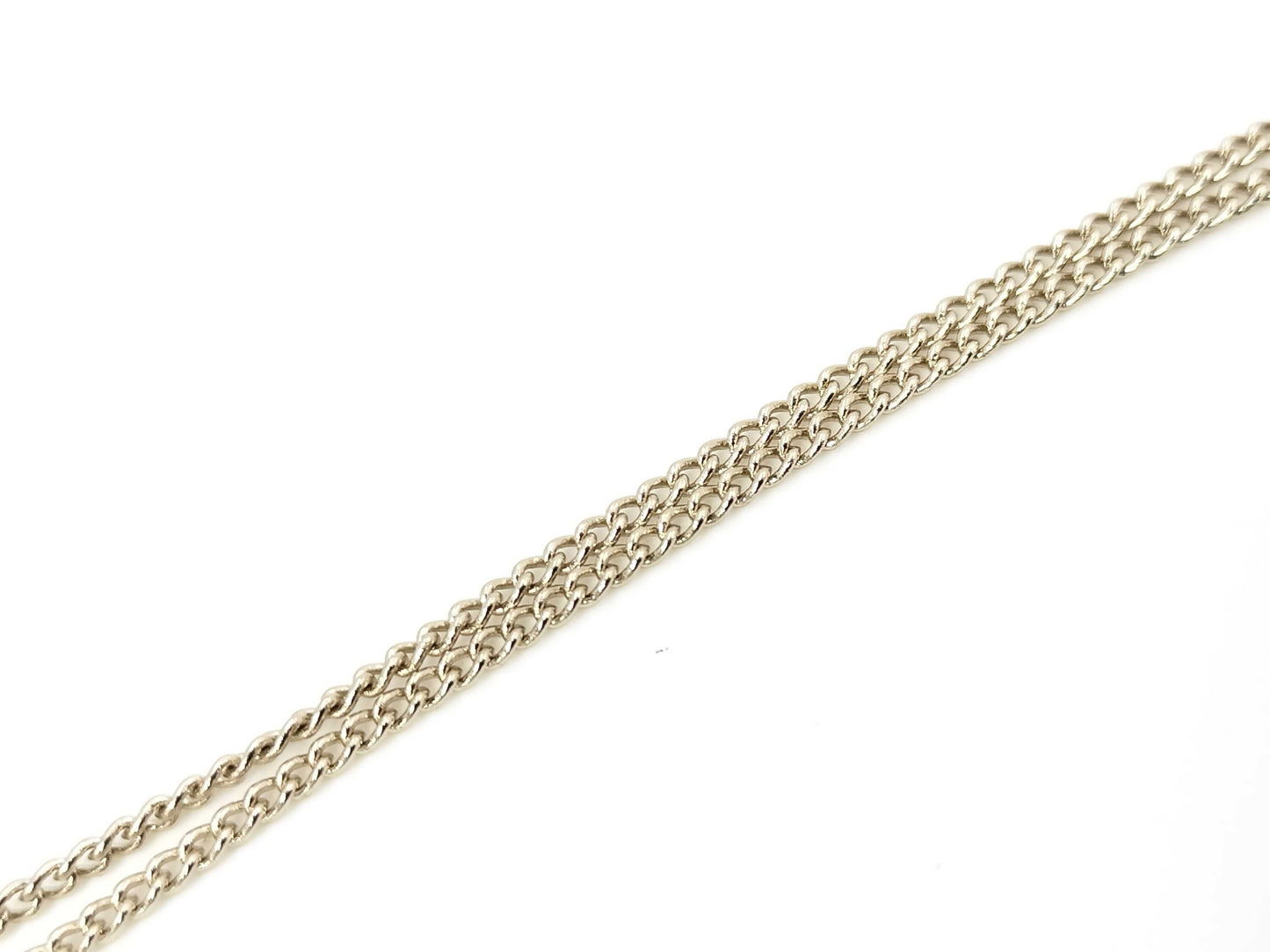 CHANEL GP Coco Mark Rhinestone 8.2g Necklace