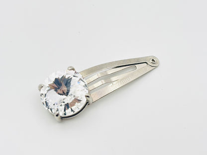 Miu Miu Bijou Rhinestone Crystal Hairpin Silver Hair Accessory