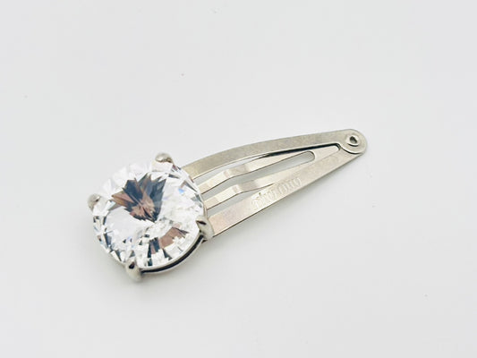 Miu Miu Bijou Rhinestone Crystal Hairpin Silver Hair Accessory