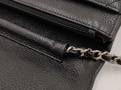CHANEL Boy Chanel Caviar Skin Matelasse Chain Shoulder Bag No. 21