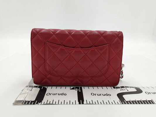 CHANEL CHANEL Lambskin Matelasse Chain Wallet No. 14 Shoulder Bag