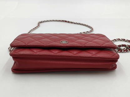 CHANEL CHANEL Lambskin Matelasse Chain Wallet No. 14 Shoulder Bag