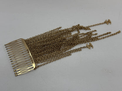 CHANEL Hairpin, Gold with Rice, 02A, Hair Accessory