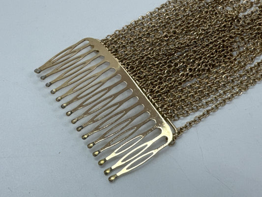 CHANEL Hairpin, Gold with Rice, 02A, Hair Accessory