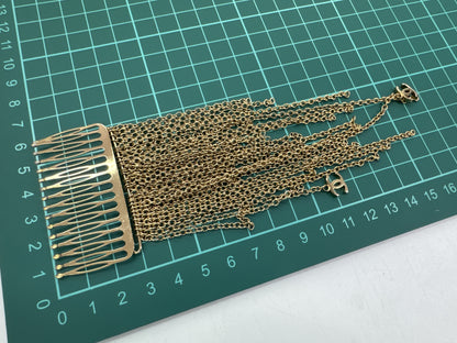 CHANEL Hairpin, Gold with Rice, 02A, Hair Accessory