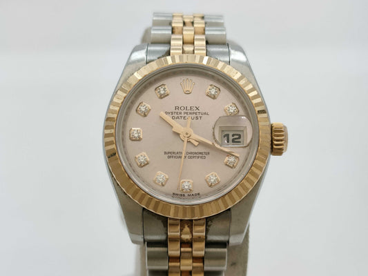ROLEX 179171G Z534392 Pink Dial Women's Watch