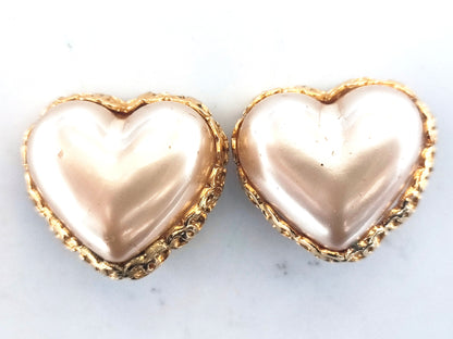 CHANEL Coco Mark 2 8 Heart Pearl Earrings