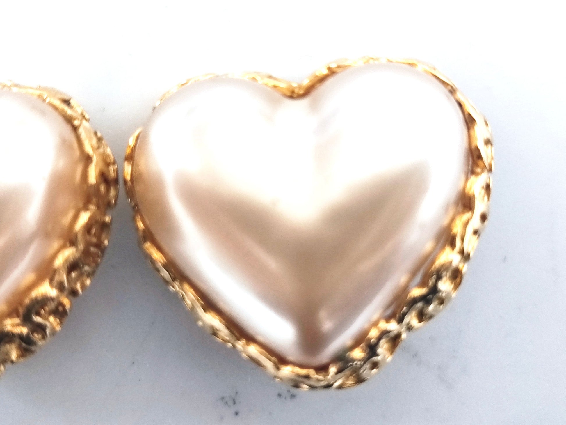 CHANEL Coco Mark 2 8 Heart Pearl Earrings