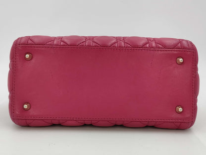 Dior Lady Dior Lamb Pink 2-Way Handbag with Strap