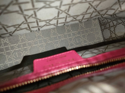 Dior Lady Dior Lamb Pink 2-Way Handbag with Strap