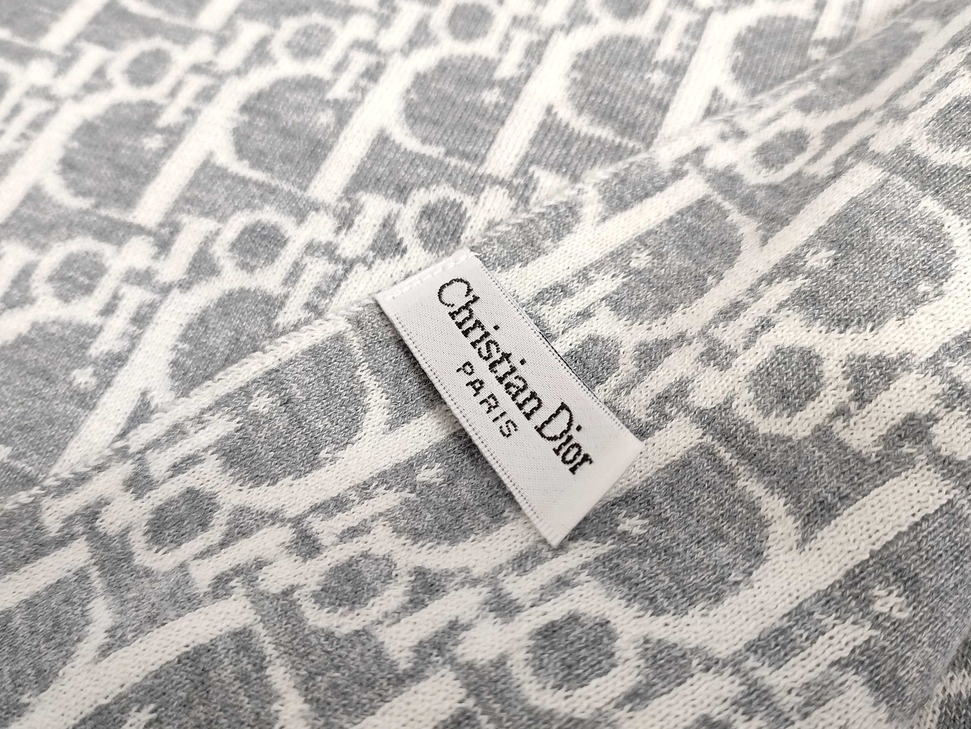 Dior Trotter Scarf Gray