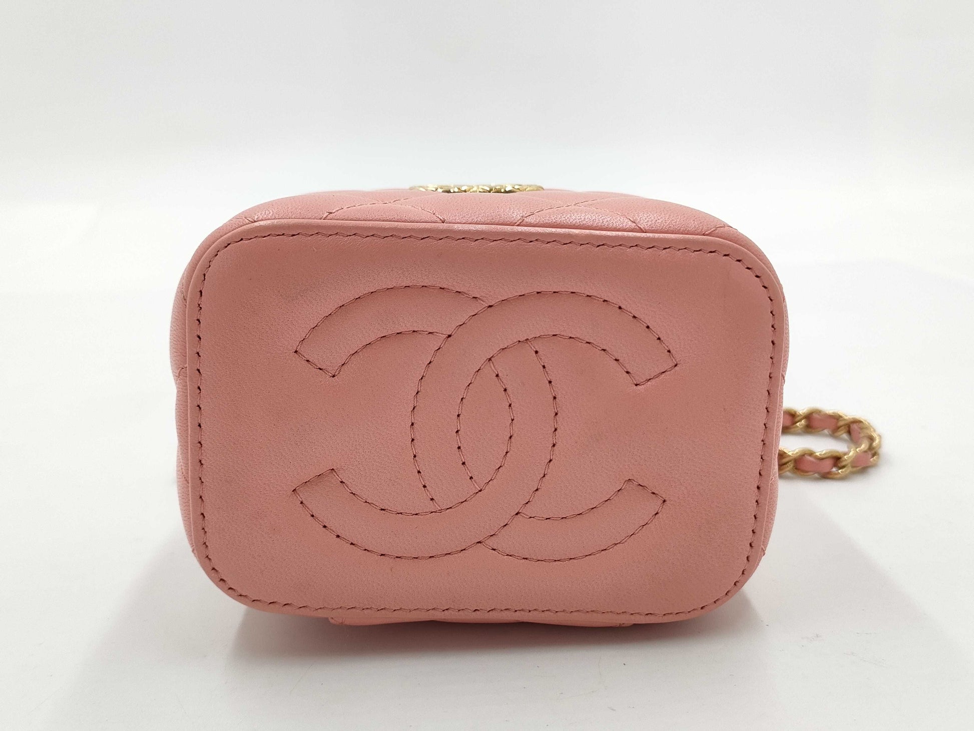 CHANEL Vanity Chain Shoulder Bag Pink Vanity Bag