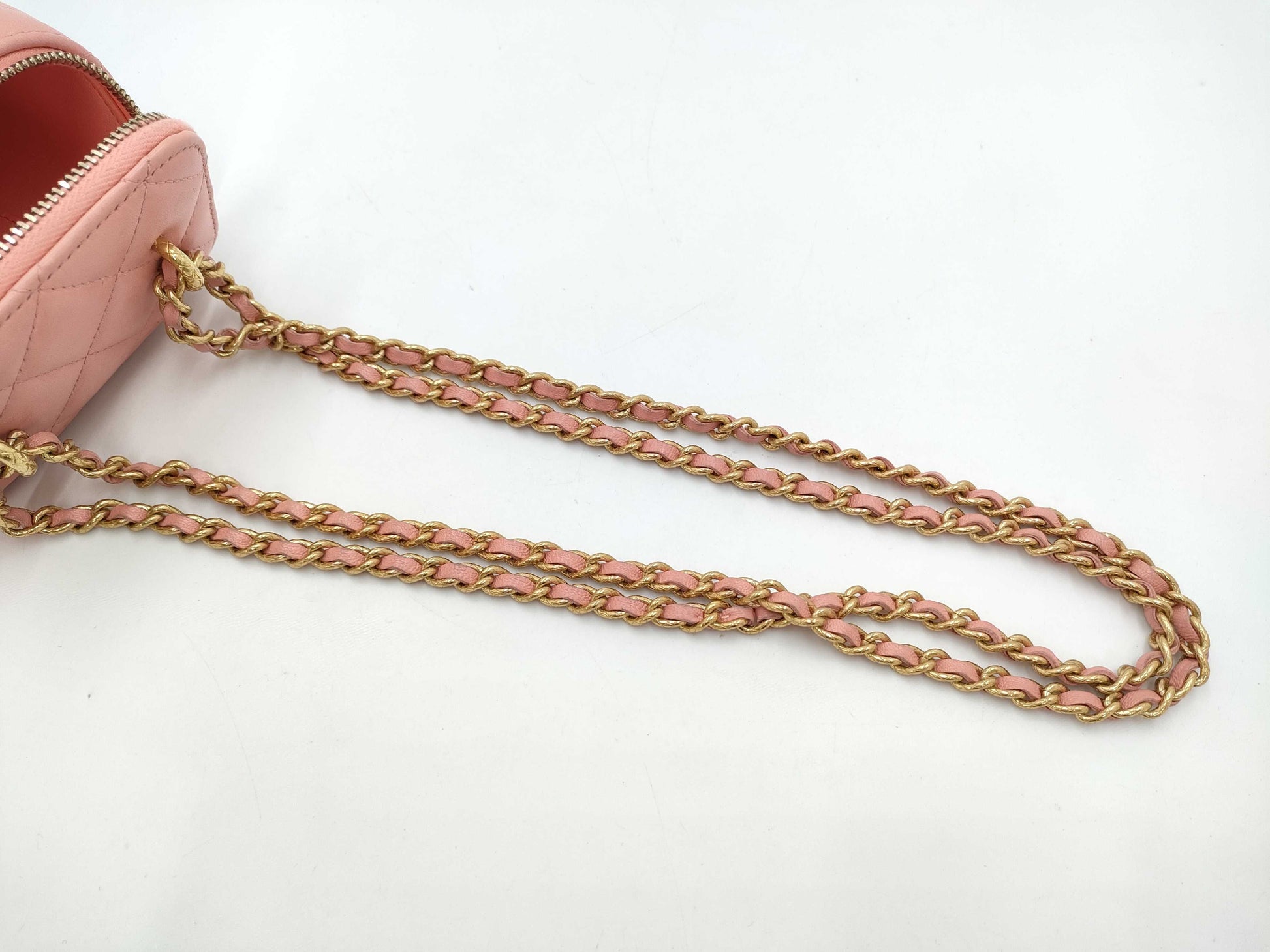 CHANEL Vanity Chain Shoulder Bag Pink Vanity Bag