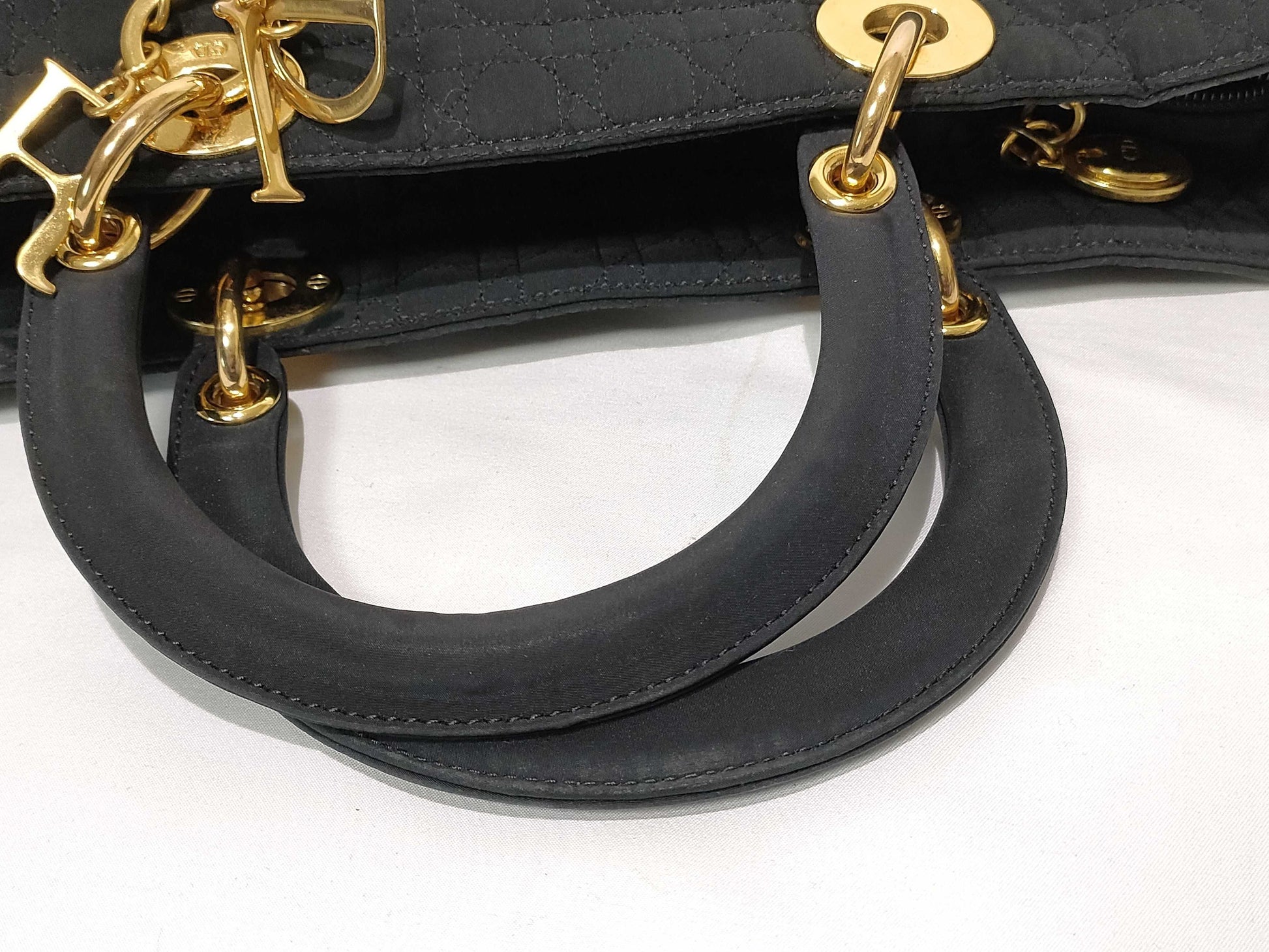 Dior Lady Dior Cannage Nylon Handbag