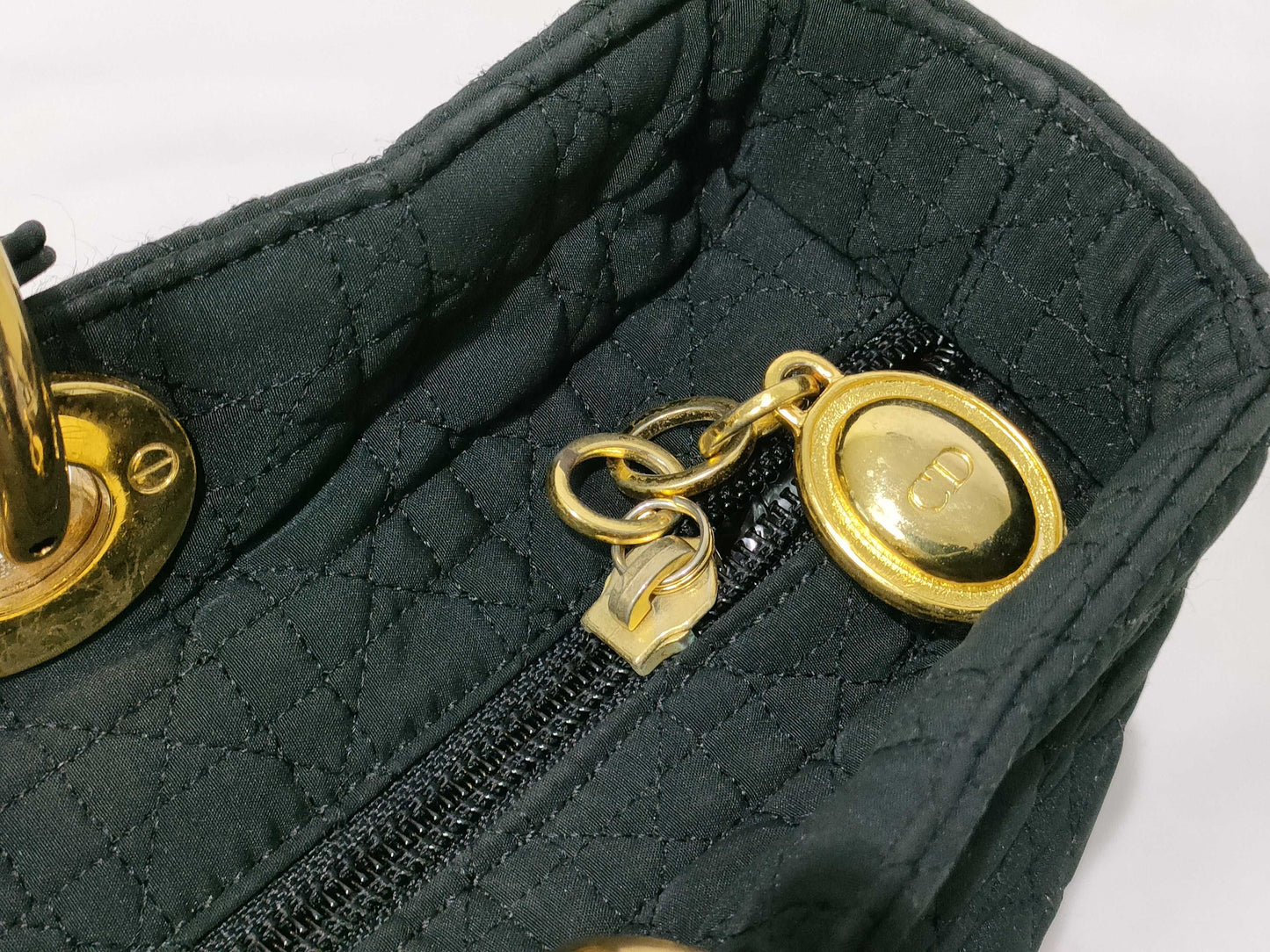 Dior Lady Dior Cannage Nylon Handbag