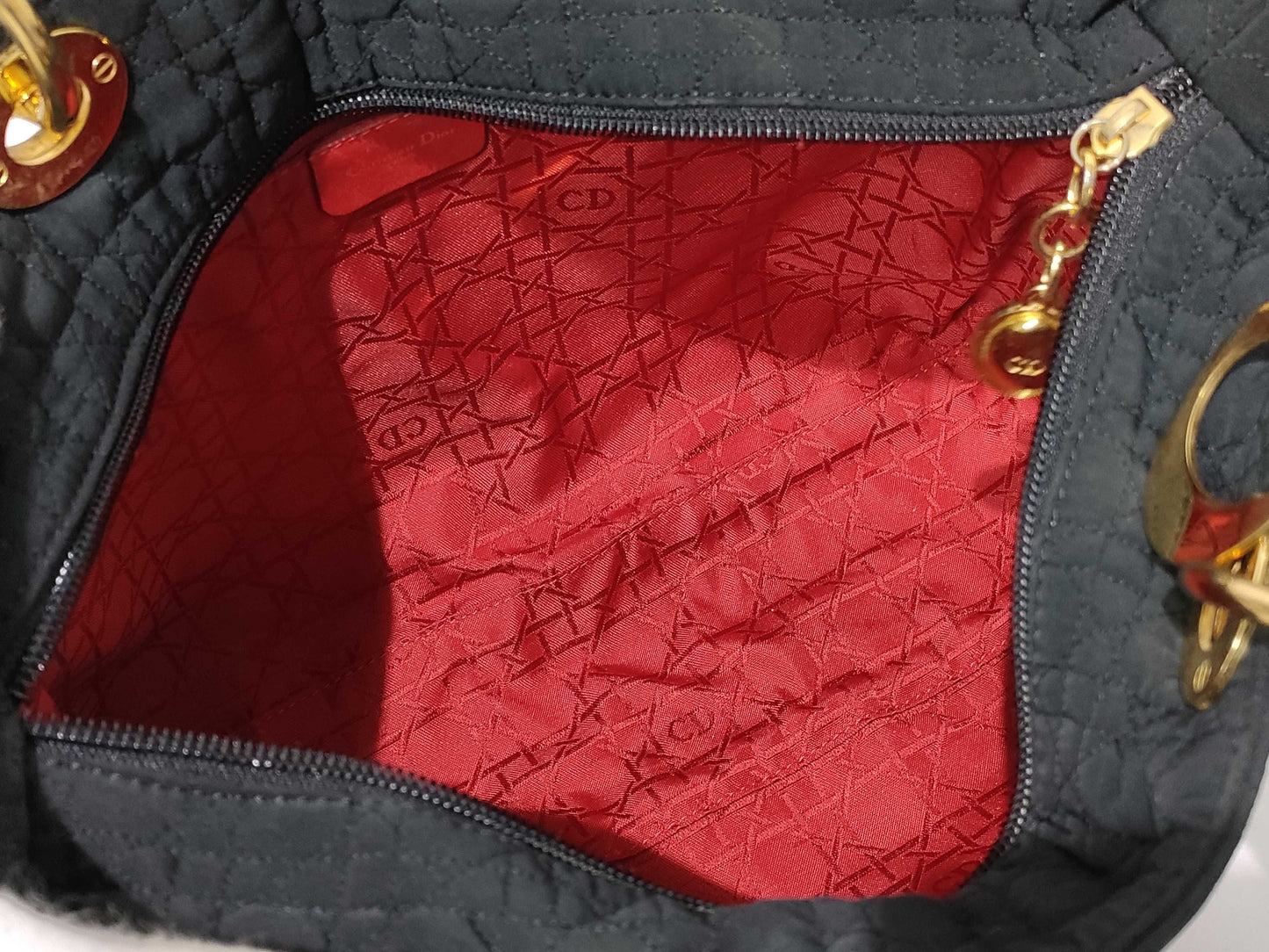 Dior Lady Dior Cannage Nylon Handbag