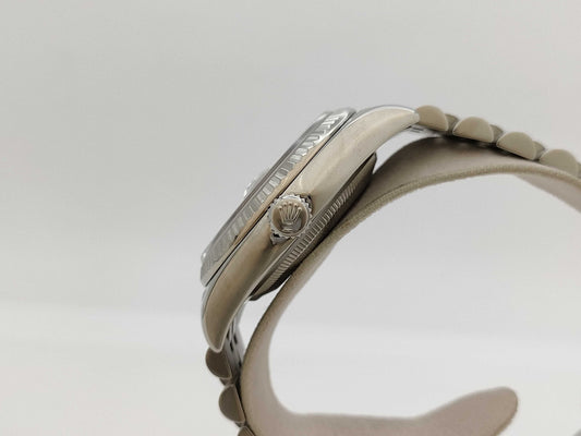 ROLEX 116234 3E625223 Silver Wave Dial Men's Watch