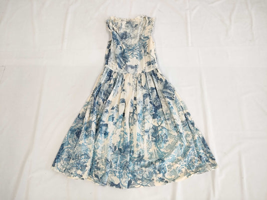 (10462_0237)miu miu miumiu one piece gathered pleats floral size 38 one piece