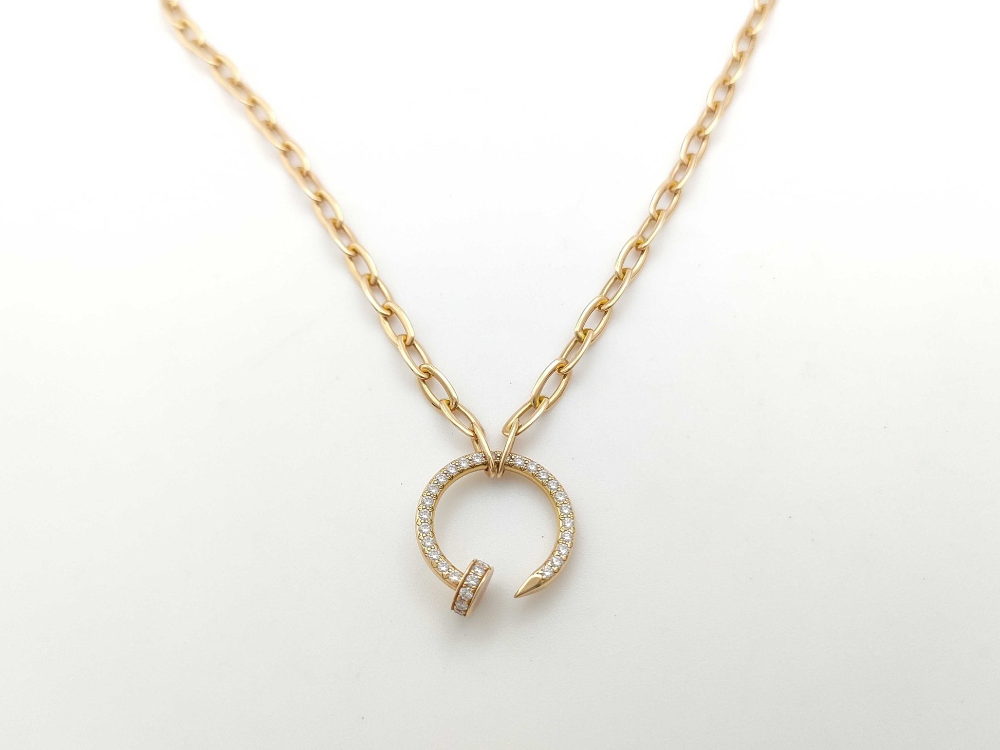 Cartier Juste un Clou Diamond Necklace in PG and Au750, 16.2g 