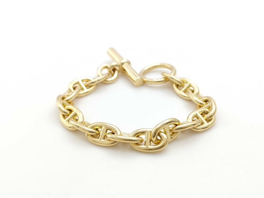 HERMES Chaine d'Ancre PM 16-link bracelet in YG Au750, 51.1g.