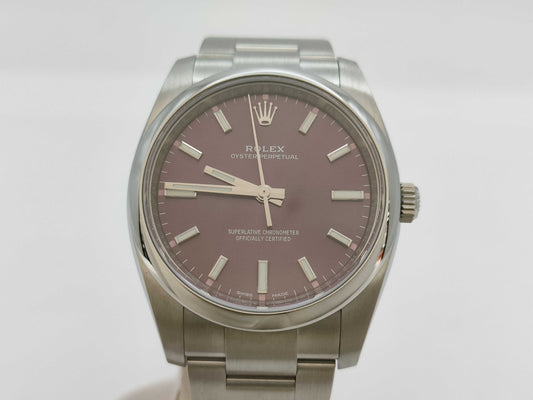 ROLEX 114200 X1Q13494 Red Grape Dial Boys' Watch