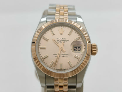 ROLEX 179171 0NK75807 Pink Dial Women's Watch