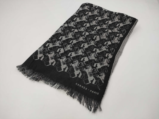 (10462_0091) HERMES Cashmere Silk Stole Other Apparel