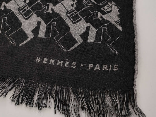 (10462_0091) HERMES Cashmere Silk Stole Other Apparel