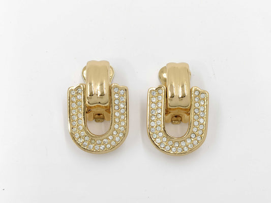 (10461_0345) Dior Rhinestone Earrings Earrings