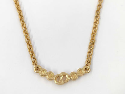 (10461_0348) Dior Rhinestone Logo Necklace Necklace