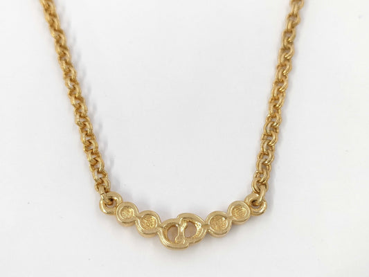 (10461_0348) Dior Rhinestone Logo Necklace Necklace