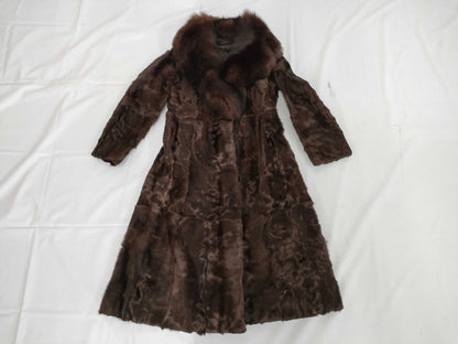 (10462_0325)▼Silver Blue Yemura Fur Coat 9 Coat