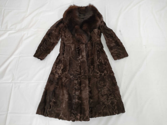 (10462_0325)▼Silver Blue Yemura Fur Coat 9 Coat