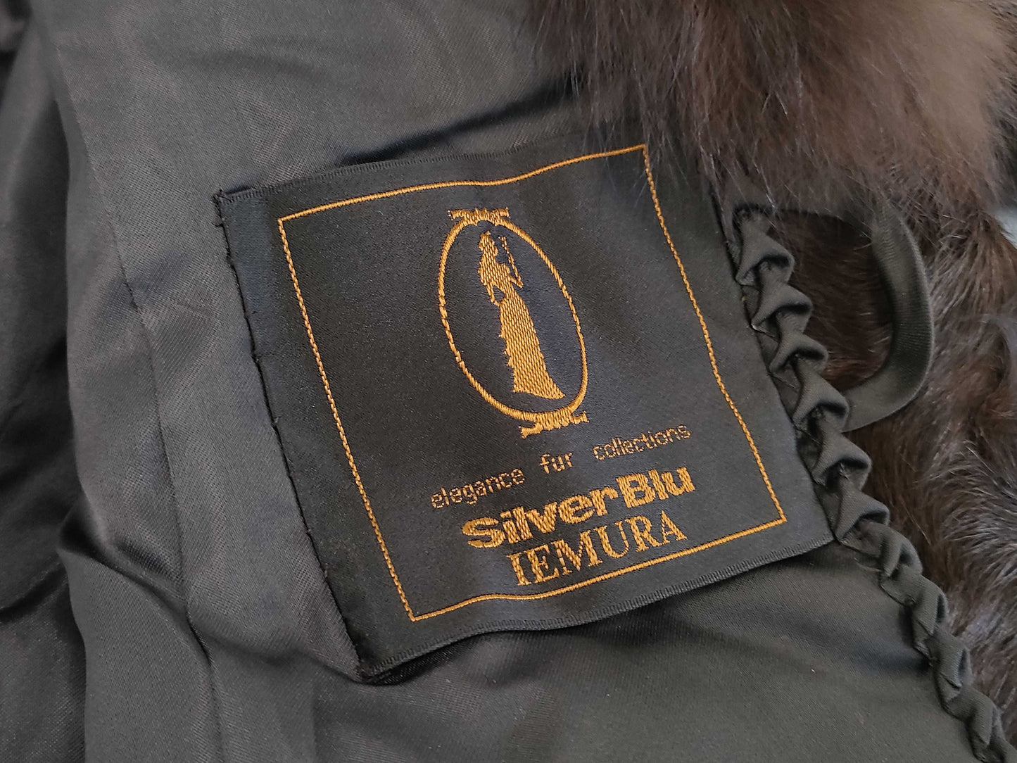 (10462_0325)▼Silver Blue Yemura Fur Coat 9 Coat