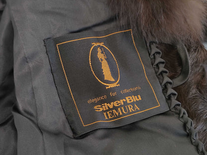 (10462_0325)▼Silver Blue Yemura Fur Coat 9 Coat