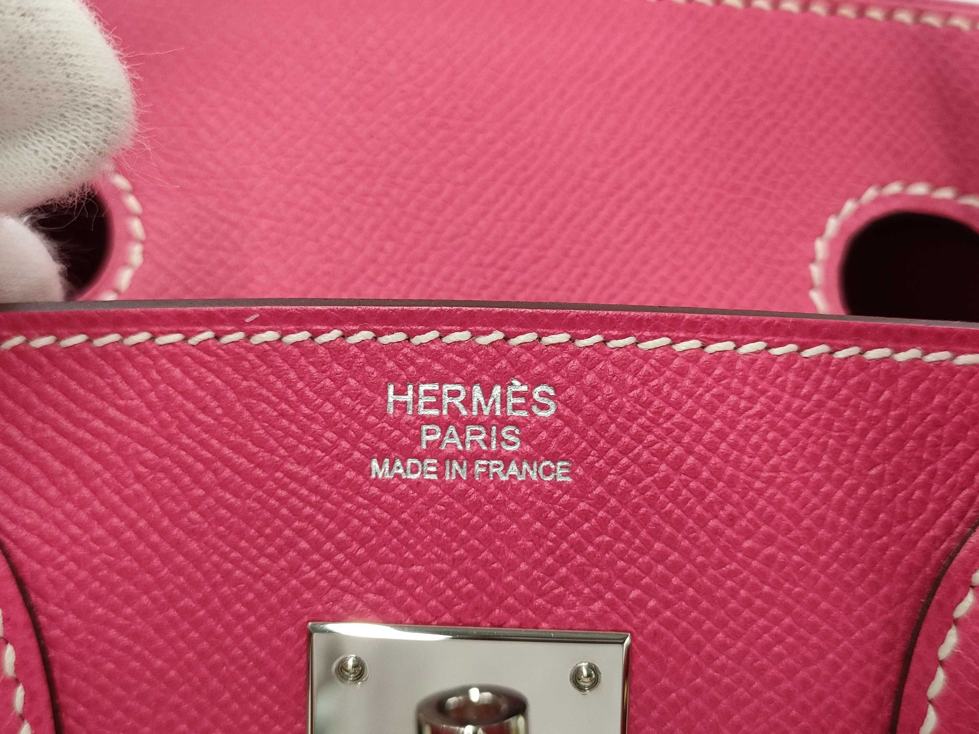 HERMES Birkin 30, Epsom, Silver Hardware, Rose Tyrien, Q Stamp, Bag