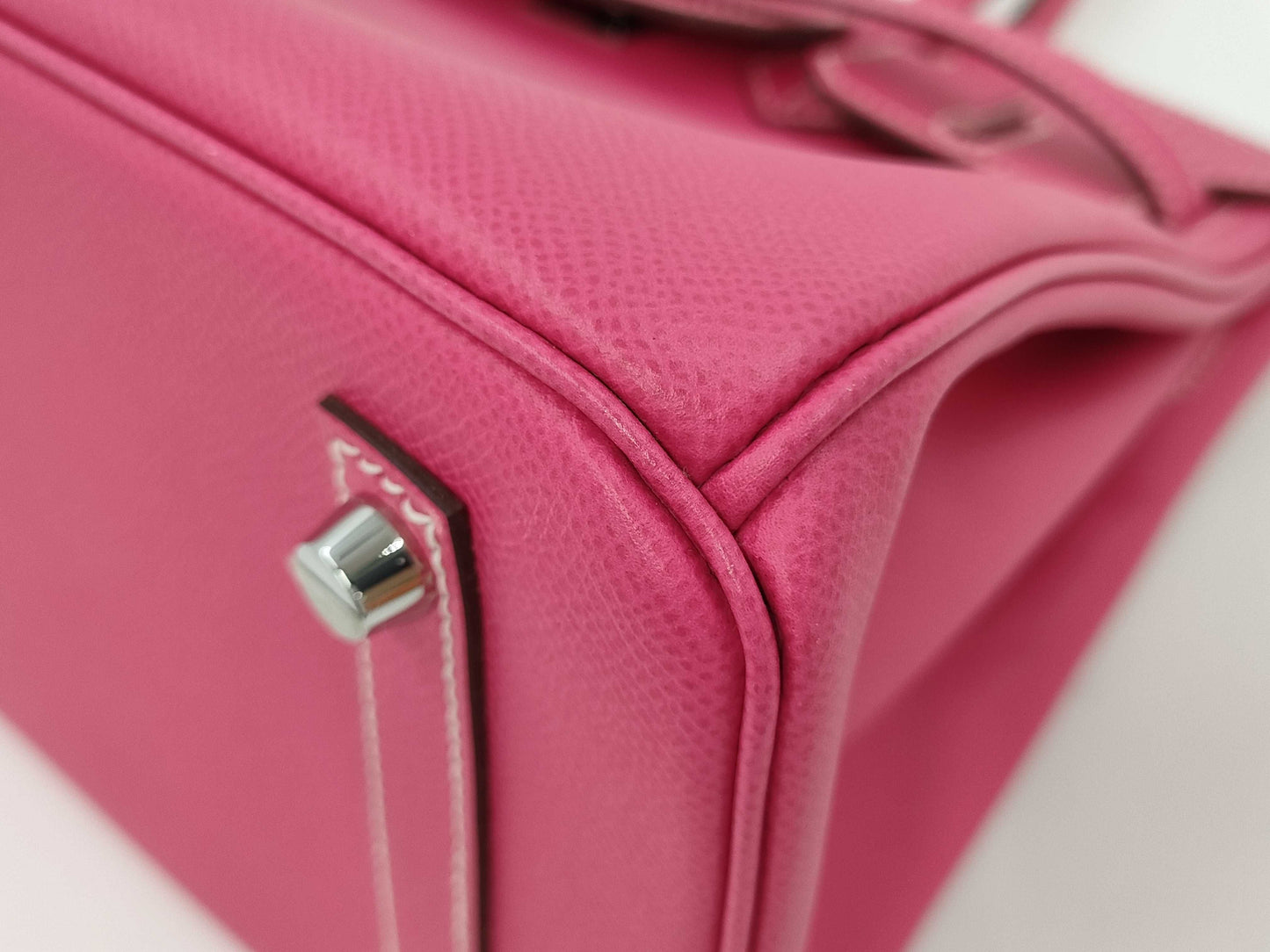 HERMES Birkin 30, Epsom, Silver Hardware, Rose Tyrien, Q Stamp, Bag