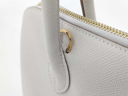 HERMES Bolide 1923 30 B Stamped Epsom Leather 2-Way Bag with New Gris Pearl and Gold Hardware. Suitcase.