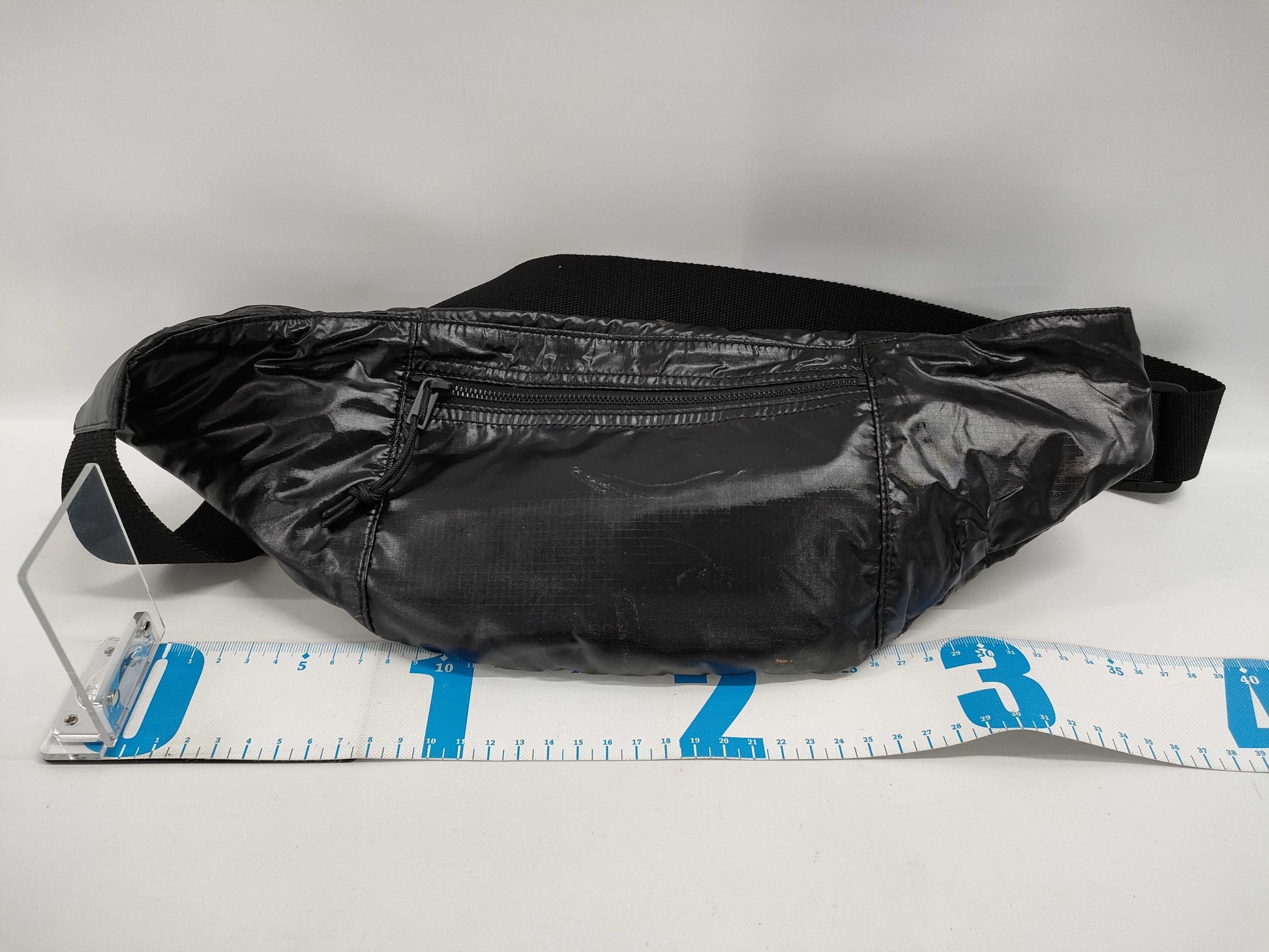 (10460_0313) SAINT LAURENT Body Bag Nylon Black Waist Bag